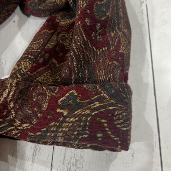 Liz Sport Jacket Womens Large Paisley Business Casual Vintage Blazer Trench - Picture 4 of 8